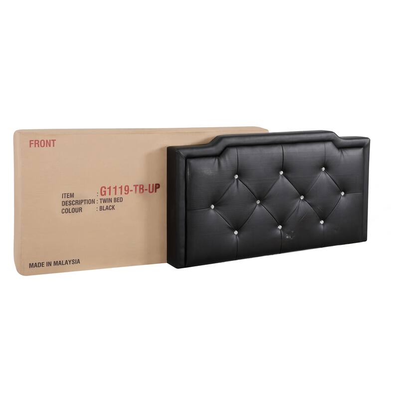 Black Twin Bed with Casual Transitional Design, Sleek Finish and Sturdy Frame for Kids' Rooms, Guest Rooms or Small Spaces