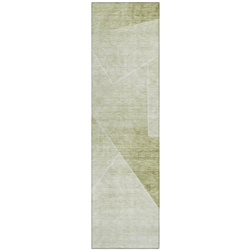 Machine Washable Indoor/ Outdoor Chantille Contemporary Abstract Rug