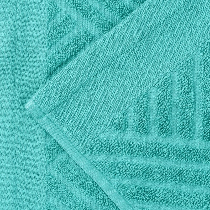 Superior Basketweave Egyptian Cotton Jacquard 3 Piece Assorted Towel Set