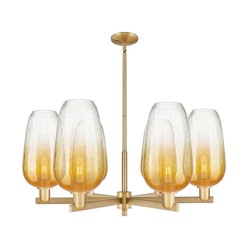 Innovations Lighting Downtown Urban - Brookhaven Flute - 6 Light 24" Stem Hung Chandelier