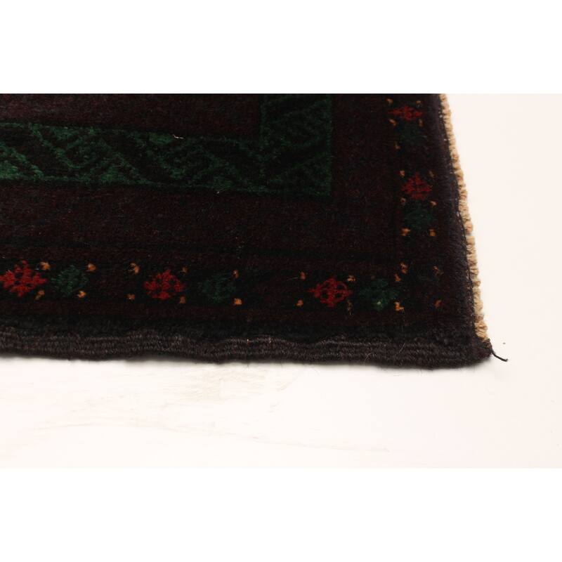 ECARPETGALLERY Hand-knotted Baluch Dark Navy Wool Rug - 3'5 x 5'9