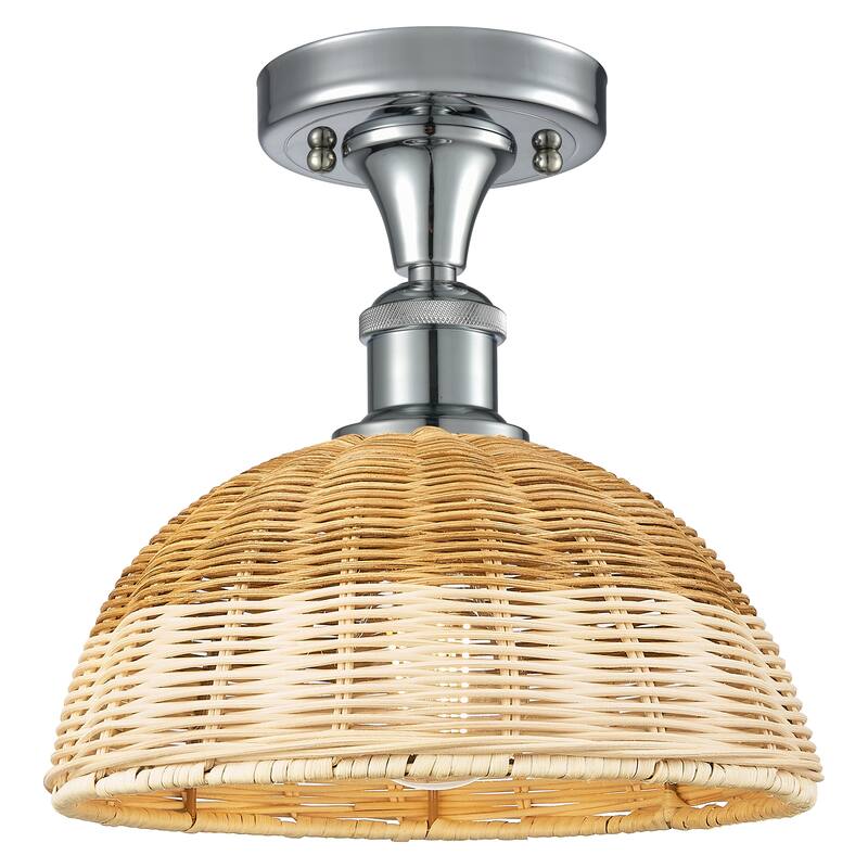 Innovations Lighting Endless Possibilities Ballston - Bristol Natural II - 1 Light 9" Semi-Flush Mount - Polished Chrome