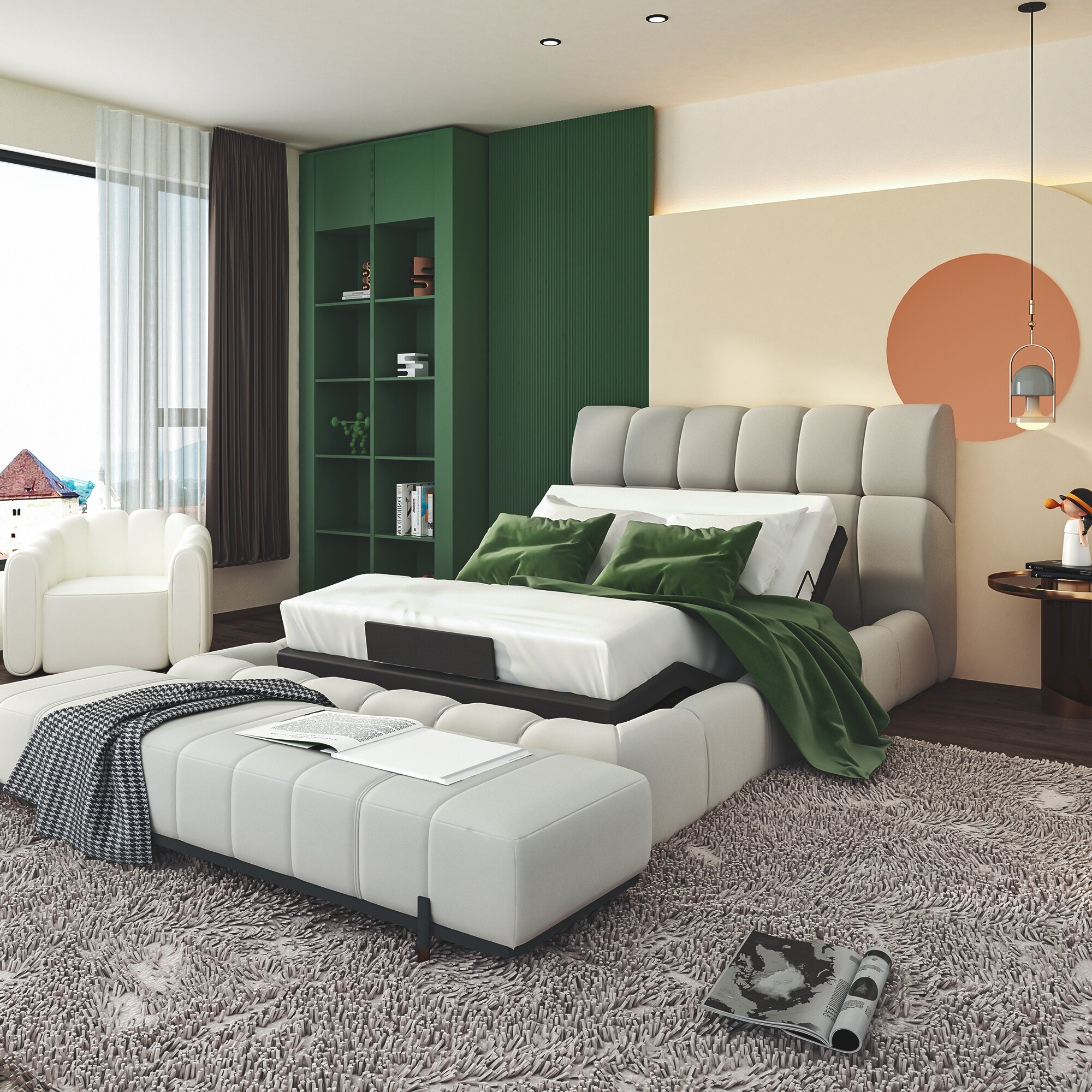 Zero gravity top massage bed