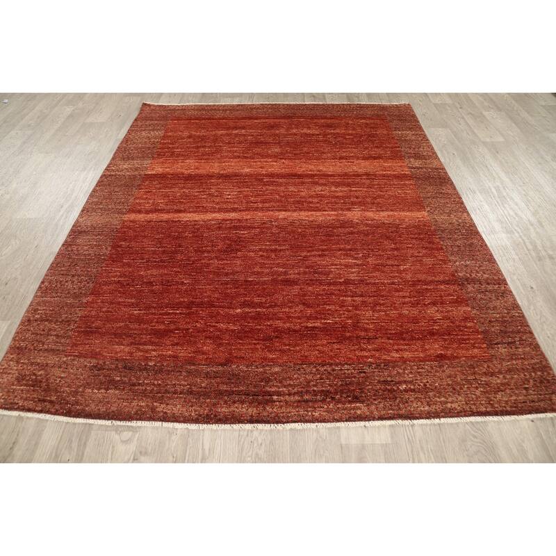Gabbeh Kashkoli Oriental Wool Area Rug Handmade Modern Carpet - 5'9" x 7'1"