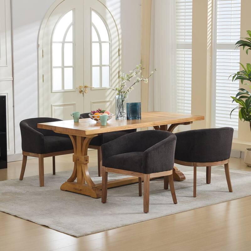Upholstered Barrel Dining Chair Accent Chair