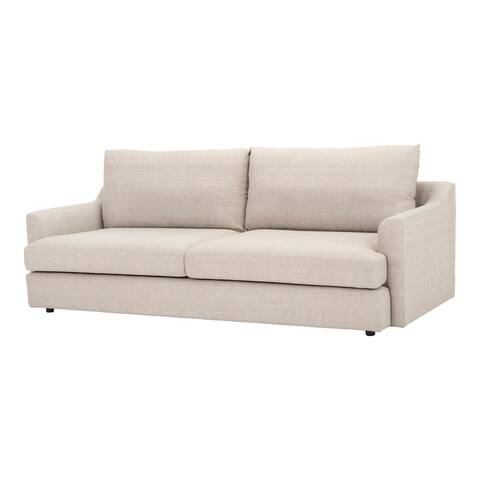 Aurelle Home Modern Upholstered Beige Sofa