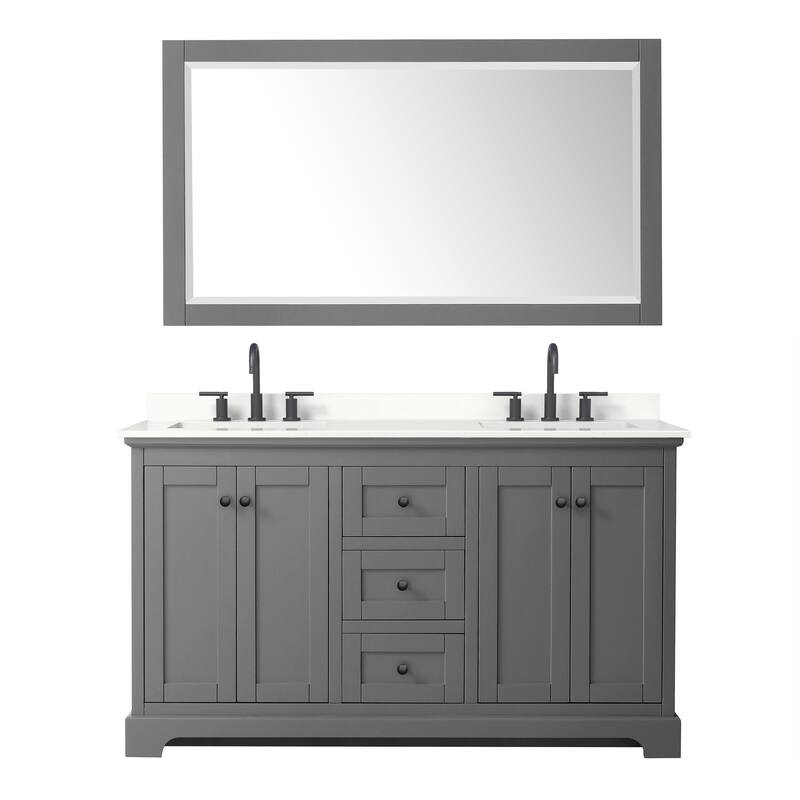 Wyndham Collection WCV232360D-QTZ-US3M58 Avery 60" Free Standing