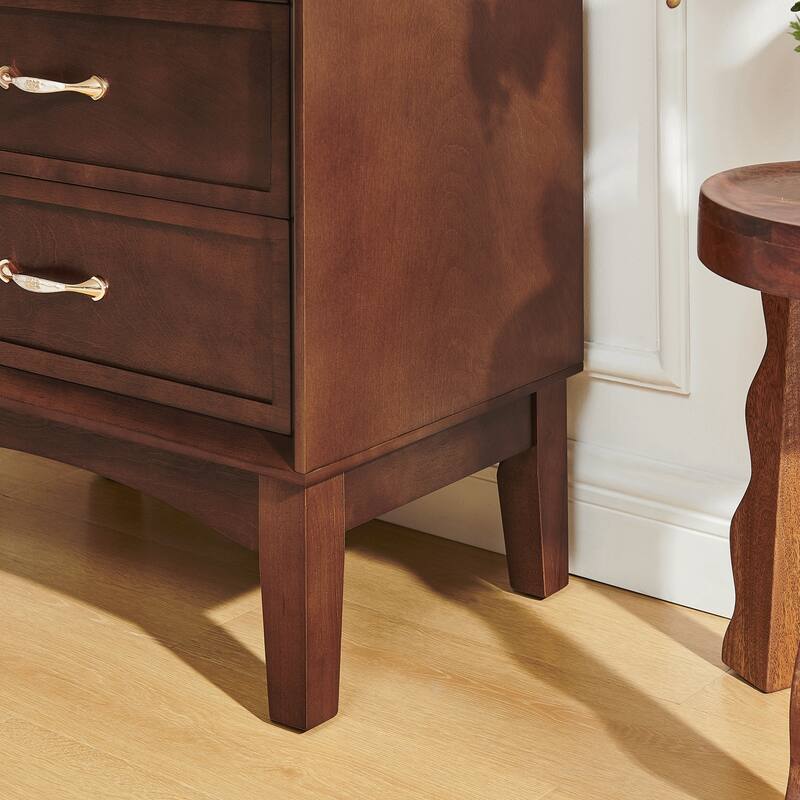 Retro Storage Cabinet with Doors and Drawers for Entryway Hallway Living Room Kitchen