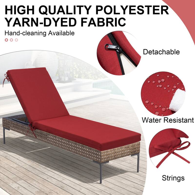 Outdoor Patio Chaise Lounge Chair Cushion