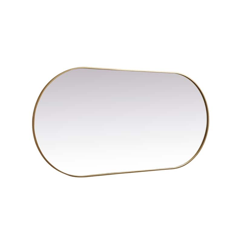 Indigo Home Metal Frame Oval Mirror 36x72 Inch