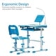 preview thumbnail 25 of 25, Ukuowu Height Adjustable Child's School Study Kids Desk and Chair Set with Tilt Desktop, LED Light, Storage Drawer, Book Stand