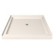 preview thumbnail 10 of 13, DreamLine SlimLine 36 in. D x 36 in. W x 2 3/4 in. H Single Threshold Shower Base - 36" x 36" Biscuit