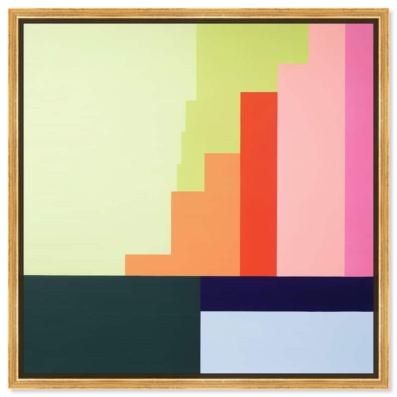 Rectilinear Rhapsody I Canvas by Art Remedy - 12" x 12" - Gold