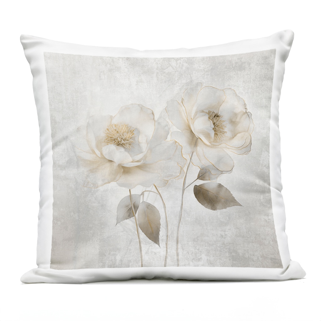 Stupell Contemporary Muted Blossoms Printed Outdoor Throw Pillow Design by Irene Weisz