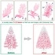 preview thumbnail 6 of 11, Yaheetech Premium 6ft/7.5ft Snow Flocked Artificial Decorative Christmas Tree, Pink