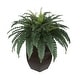 preview thumbnail 4 of 2, Faux Fern in Tapered Zinc Planter