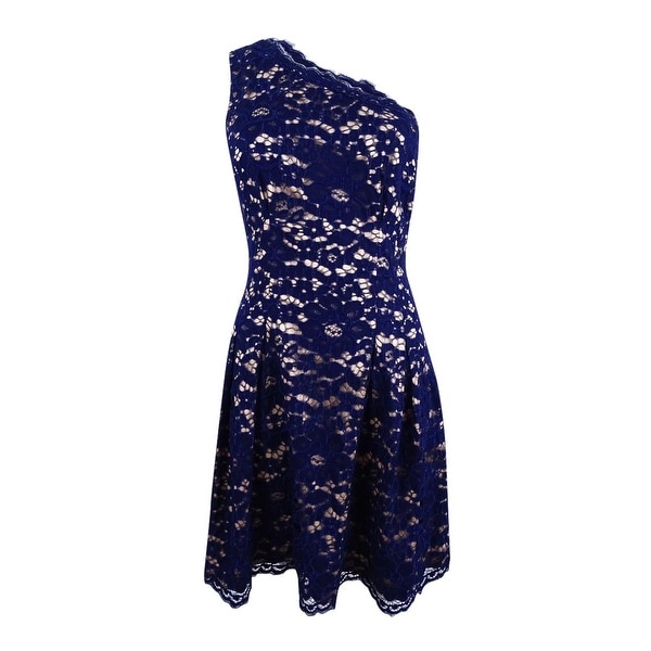 vince camuto navy blue lace dress
