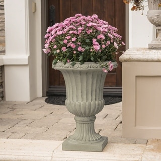 Antique Green Italian 26-inch Urn Planter by Christopher Knight Home