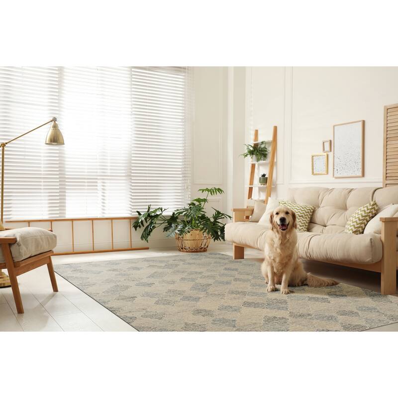 Multicolored Transitional Geometric Modern Tufted Area Rug - Elegant and Timeless Design