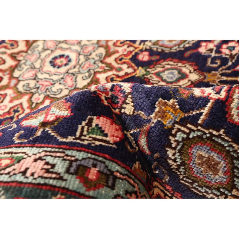 ECARPETGALLERY Hand-knotted Kayseri Vintage Dark Navy Wool Rug - 4'3 x 6'2