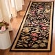 preview thumbnail 57 of 104, SAFAVIEH Handmade Chelsea Jalisa French Country Floral Wool Rug 2'6" x 10' Runner - Black - Runner