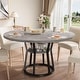 preview thumbnail 18 of 20, Round Dining Table for 4-6, 47.2" Farmhouse Kitchen Table with Storage, Circle Dinner Tables - N/A
