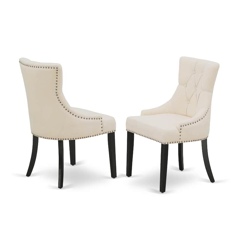 East West Furniture Table Set- a Wooden Table and Dining Room Chairs(Finish & Pieces Options)