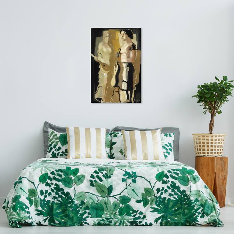 Wynwood Studio Canvas Music and Dance Musicians By Yrjo Ollila Gold and Ochre Modern & Contemporary Wall Art Canvas Print - 36 x 24