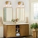 preview thumbnail 59 of 151, Modern Vanity Lights Dimmable Bathroom Light Fixtures with Glass Shade