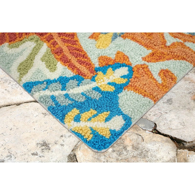 Liora Manne Ravella Ocean Scene Indoor/Outdoor Rug Aqua 5' x 7'6"