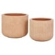 preview thumbnail 10 of 24, SAFAVIEH Outdoor Lucca Cement Ficonstone Planter Pot (Set of 2) - 18"W x 18"D x 15"H