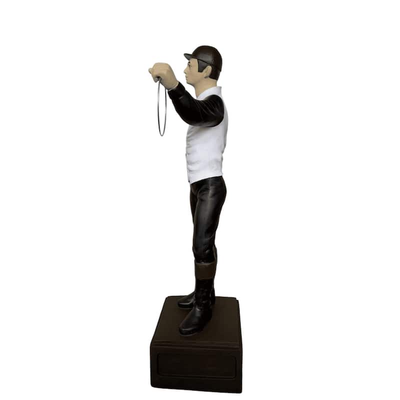 Classic Lawn Jockey Striped Dark Pants Garden Statue