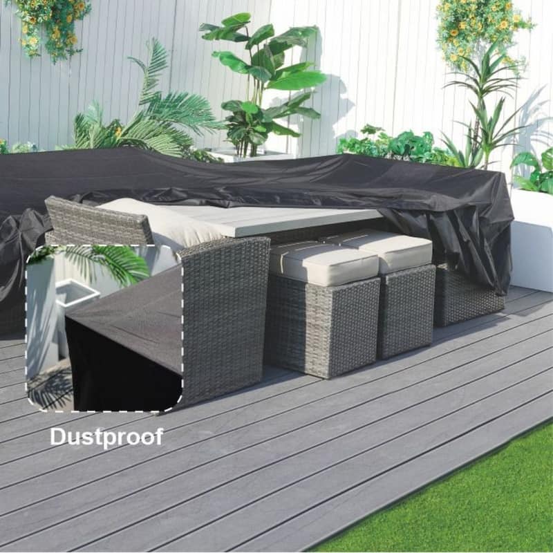 Patio Furniture Covers Waterproof, Outdoor Sectional Sofa Set , Patio Table and Chair Set Cover 106''L x 106''M x 28''H