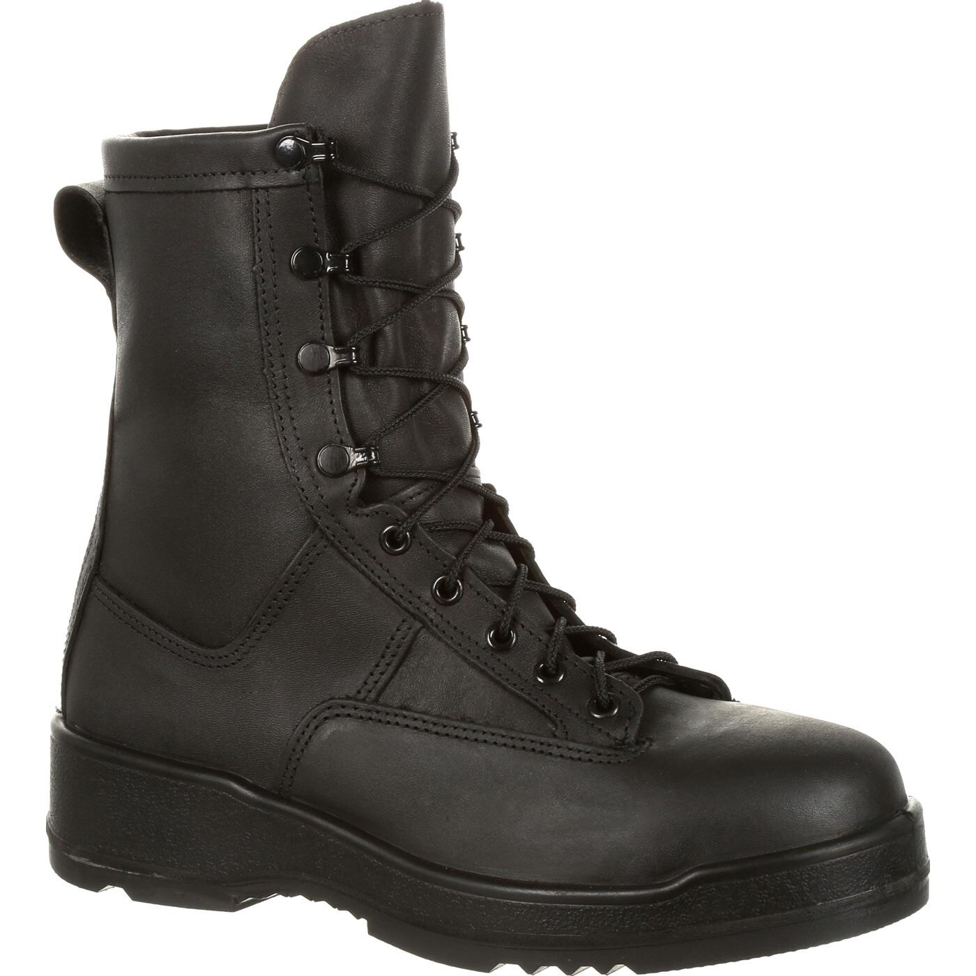 black rocky work boots