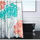 71 x 74-inch Hydrangeas Floral Print Shower Curtain