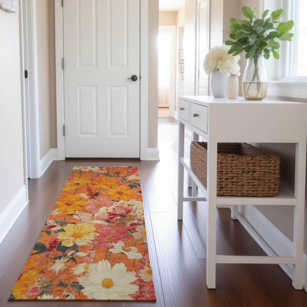 Premium Washable Super Soft Floral Mayfield Rug