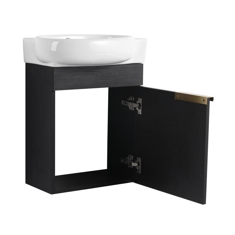Topcraft 16-inch Wall Mount Bathroom Cabinet with Sink