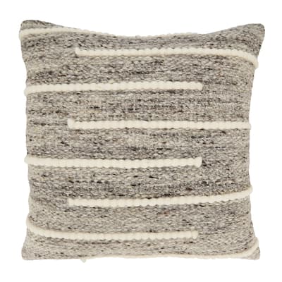 Luxe Wool Stripe Throw Pillow