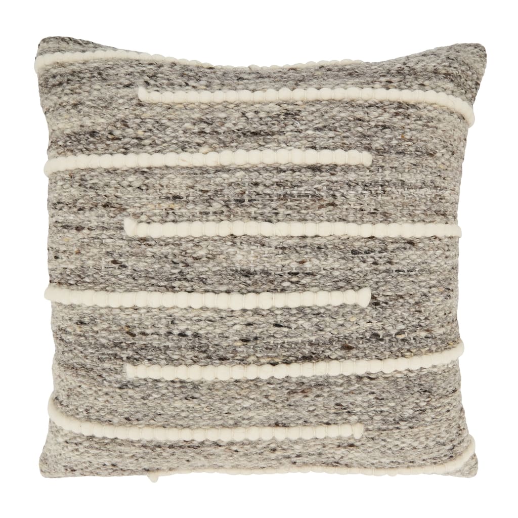 Luxe Wool Stripe Throw Pillow
