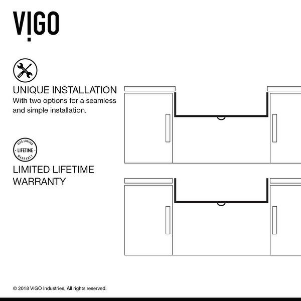 dimension image slide 5 of 7, VIGO White Casement Front Matte Stone Farmhouse Kitchen Sink