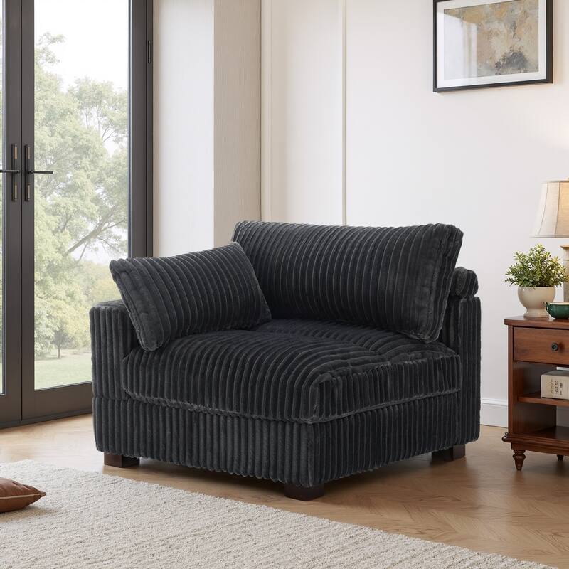 Plush Faux Fur Accent Sofa Chair