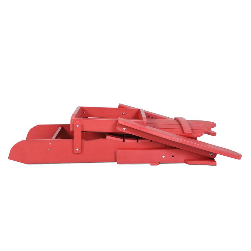 Haven Folding Poly Resin Plastic Adirondack Chair