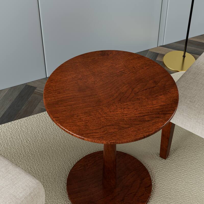 Modern 18.7" Side Chairs with Durable Hardwood Frame and Round Wood Table (Set of 2)