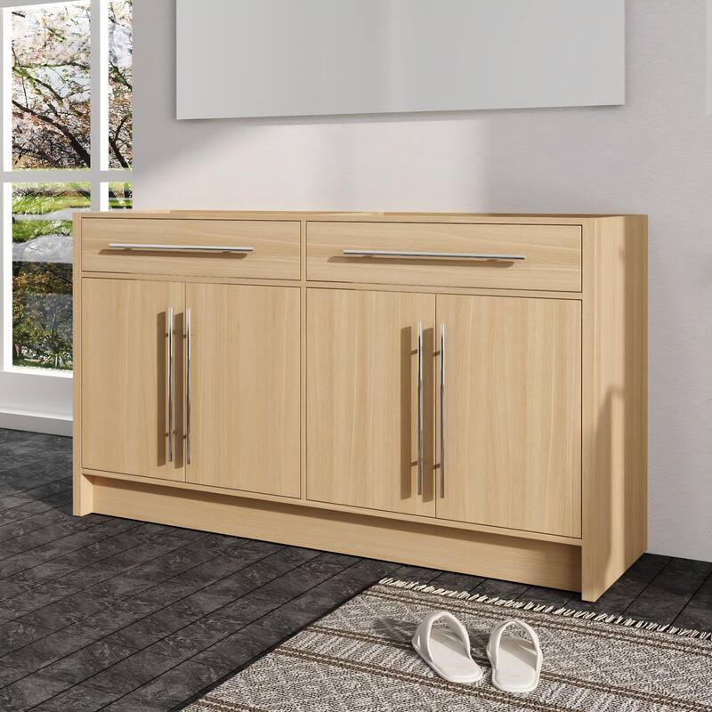 Malwee 48"/60" Bathroom Vanity Without Sink, FreeStanding Vanity Cabinet with 4 Soft Close Doors and 2 Adjustable Shelves