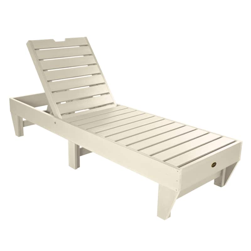 Highwood Professional Commercial Grade Pinehurst Chaise Lounge - Whitewash