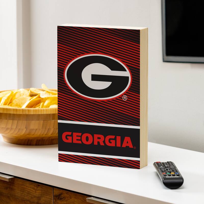 University of Georgia Wooden Tabletop Mantel Shelf Sign - 8" x 12"