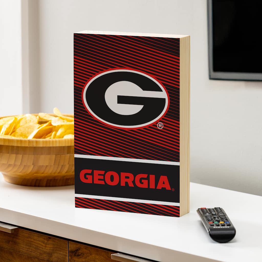 University of Georgia Wooden Tabletop Mantel Shelf Sign