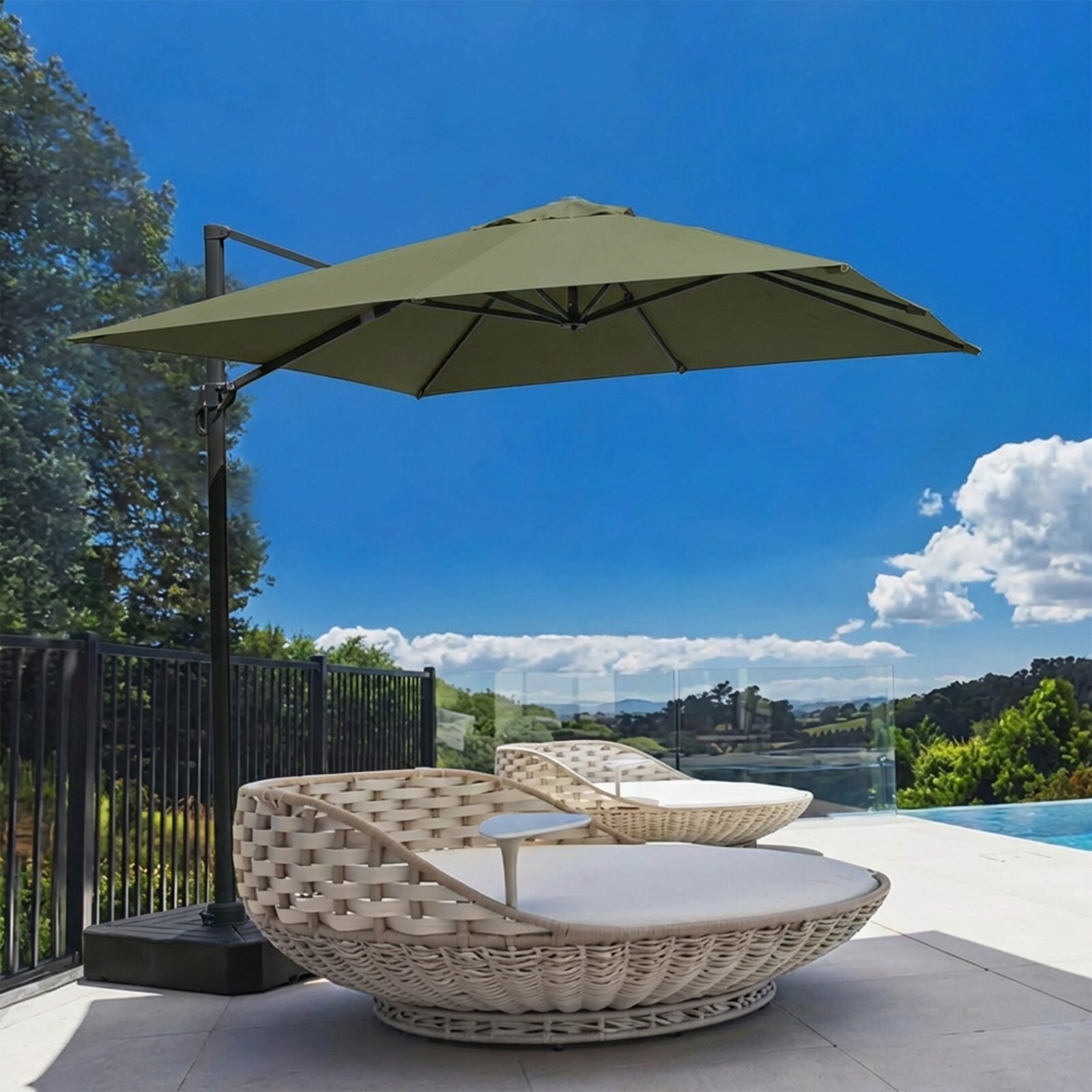 cantilever patio umbrella replacement ribs Round Quality Replacement Canopy Aoodor Patio Umbrella Replacement Canopy