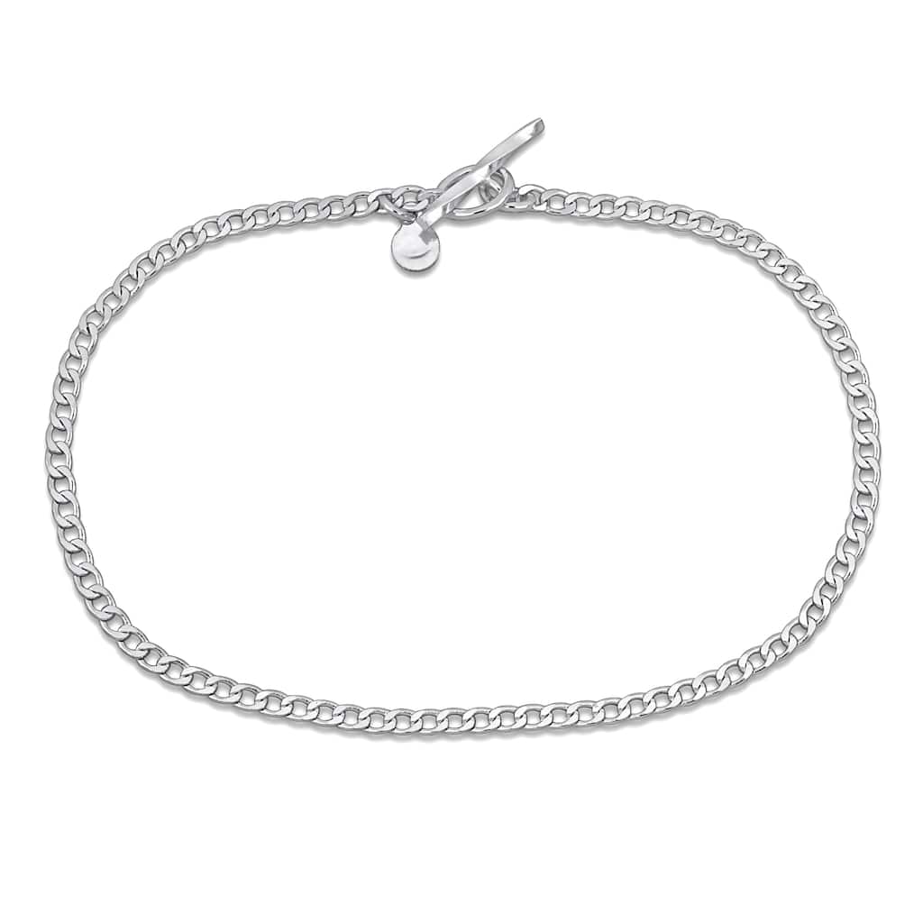 Miadora 2.2mm Curb Link Bracelet Sterling Silver-7.5 in