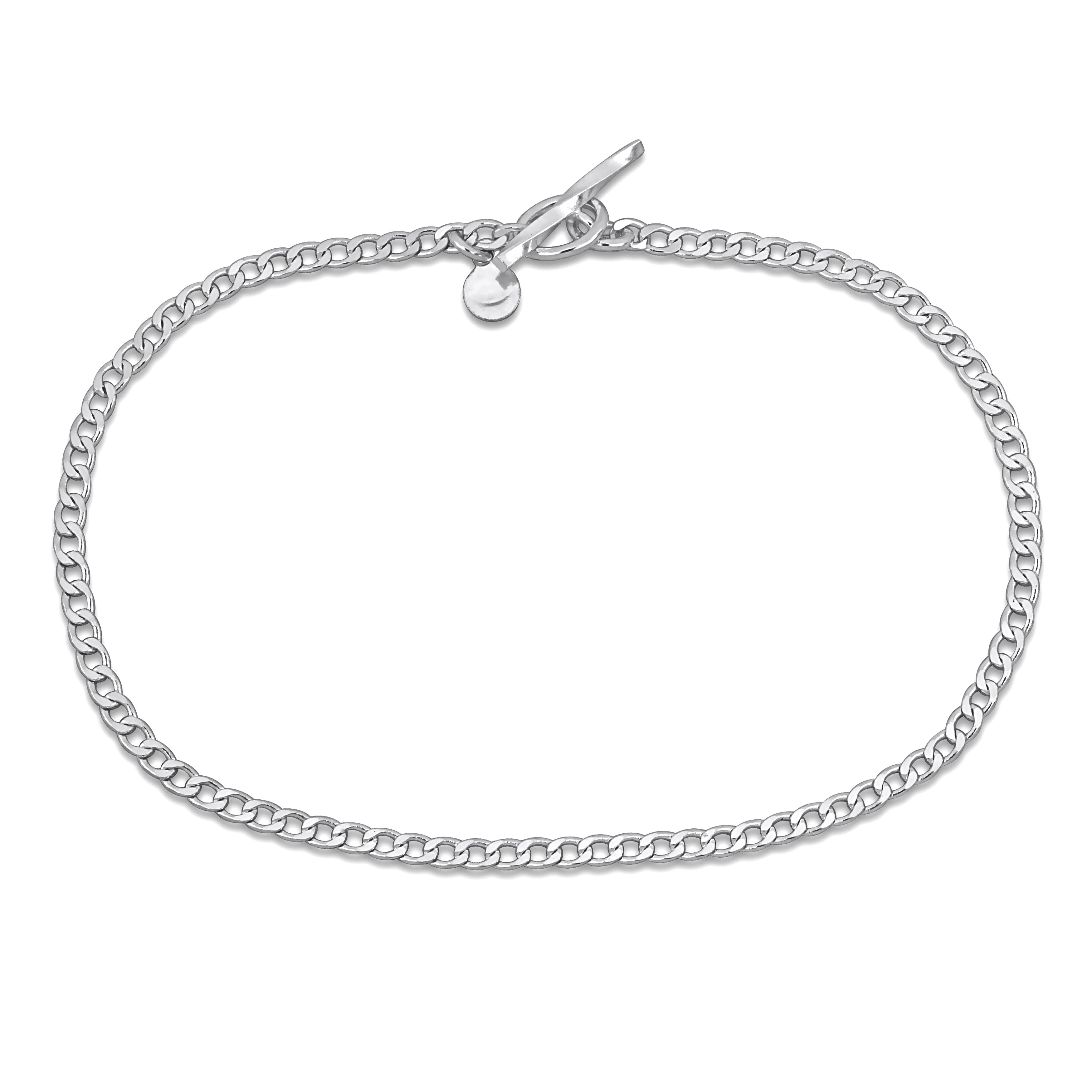 Miadora 2.2mm Curb Link Bracelet Sterling Silver-7.5 in